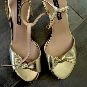 New Stuart Weitzman's Women's Gloria Leather Nappa Sandals  7US M